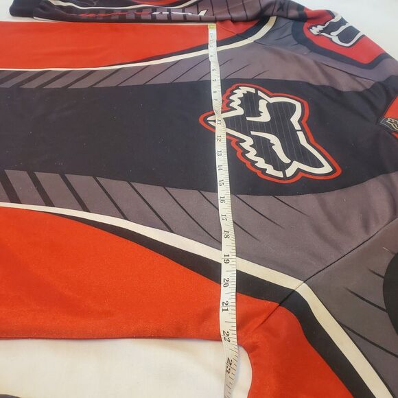 Vintage Fox Racing Shirt Mens Large Red Long Sleeve Motocross Jersey Cotton - Picture 5 of 12